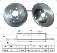 ���� ��������� ������ Toyota Caldina 02-/Celica 99-/Prius 03- Blitz BS0666 BS0666 ����