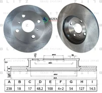 ���� ��������� Toyota Corolla(E9) 87- �����. (���. 2 ��. ) Blitz BS0669 BS0669 ����