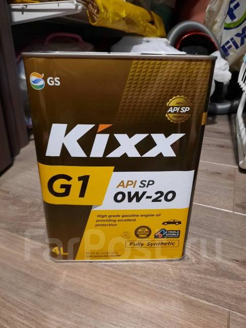 Масло моторное Kixx 0w-20 4л, синтетическое, 4,00 л. SP, бензин, для ...
