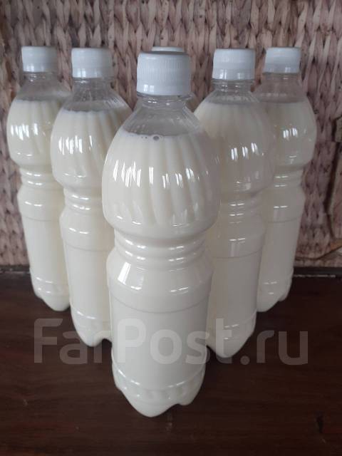 Молоко коровье (бутыль v-1л. ), в наличии. Цена: 120₽ в Артеме