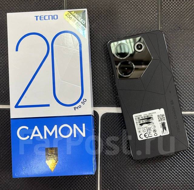 Tecno Camon 20 Pro 5G 8гб 256 гб Ростест. Как новый. Полный комплект, 6 ...