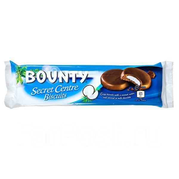 Печенье Bounty Secret Centre 132 г 1 уп. х 12 шт, под заказ, бесплатная ...
