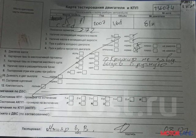 ������� Kia Ceed 2007-2012 20640663 2823127480 ����