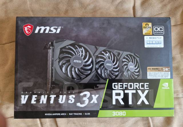 Видеокарта RTX 3080 ventus 3x, б/у, в наличии. Цена: 44 000₽ во ...