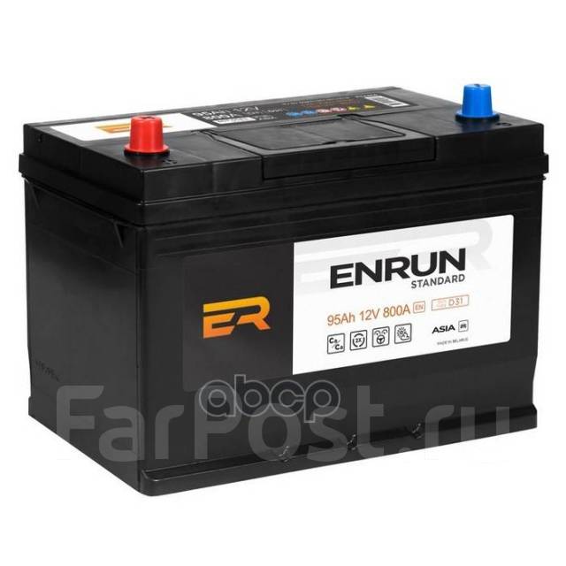 Аккумулятор Enrun Jis Standart 95 А/Ч Прямая L+ 303X175x228 En820 А ...