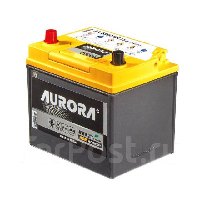 Аккумулятор Aurora JIS AGM AX S55D23R, прямая (правое), 50 А.ч. корея ...
