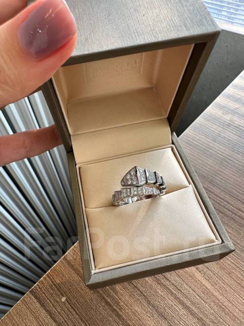 Кольцо Bvlgari «змея» широкое на подарок, для женщин, новый, в наличии ...