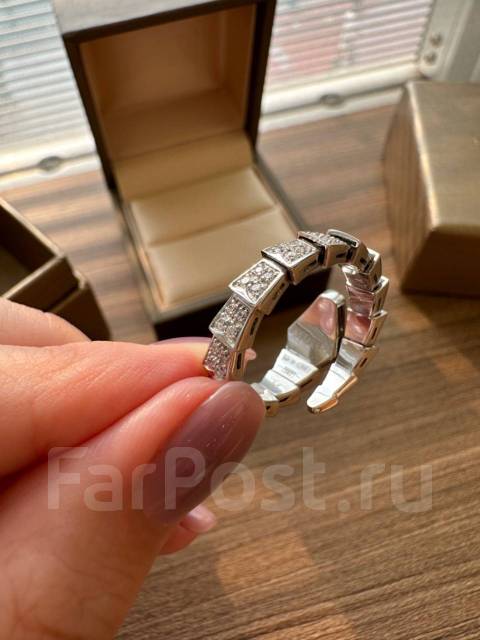 Кольцо Bvlgari «змея» широкое на подарок, для женщин, новый, в наличии ...