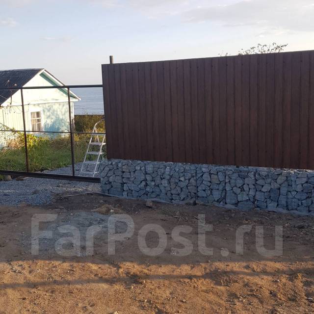 Габионы/Монтаж габионов/Подпорные стены/Бетонные работы/Заборы в Находке