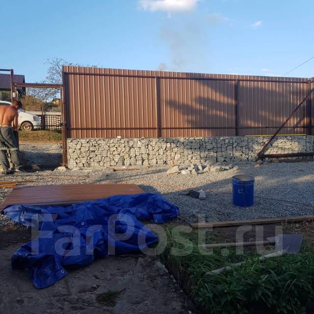 Габионы/Монтаж габионов/Подпорные стены/Бетонные работы/Заборы в Находке