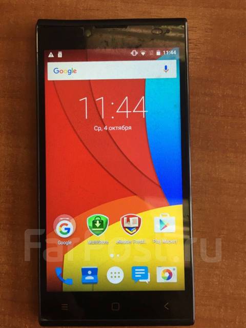 Продам телефон Prestigio рабочий, 8 гб, 5", моноблок, черный, б/у, в ...