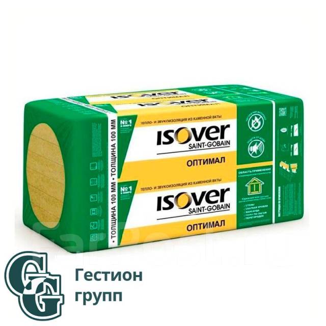Мин. каменная вата Изовер руф Н Оптимал 50*1000*600 Опт Цена за уп, в ...