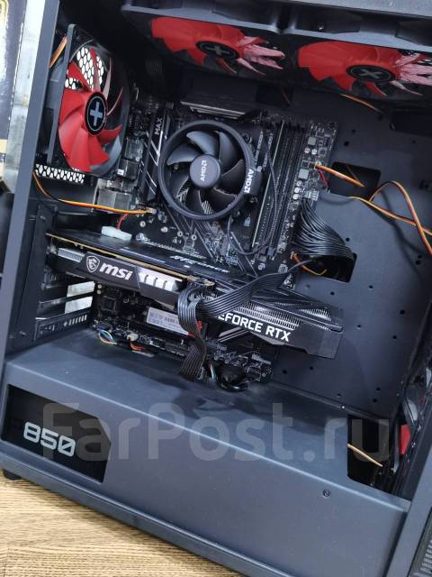 Игровой ПК R5 2600 / x470 / RTX3060 / 8Gb / SSD 128Gb Гарантия ДНС, б/у ...