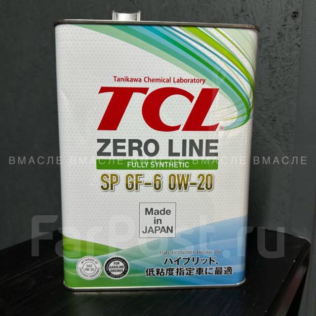 Моторное масло TCL 0W20 Zero Line Fully Synth SP 4л, синтетическое, 4 ...