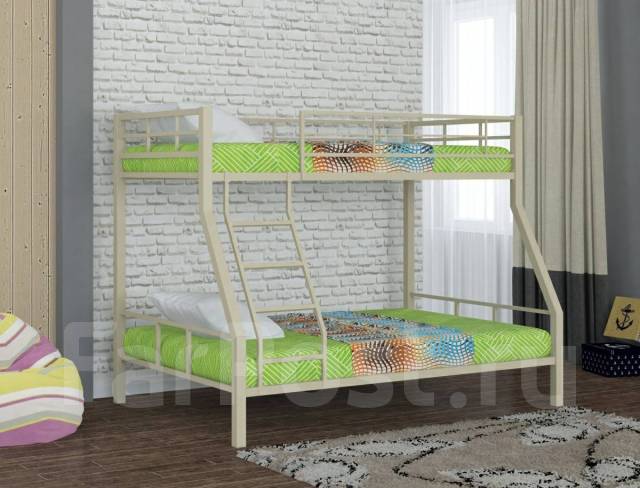 Кровать двухъярусная Гранада-1 широкая 120х190 цвет бежевый ...