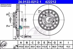 ���� ��������� VAG A8/Phaeton -10 ����.310��. 5 ���. ATE 24012202121 24012202121 ����