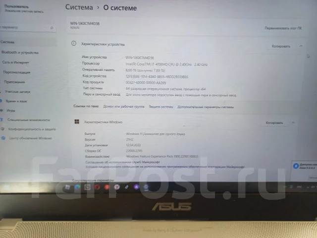 Asus A. 64����, ��� 8 ��, WiFi: 1, ����������� �� 2��. ����