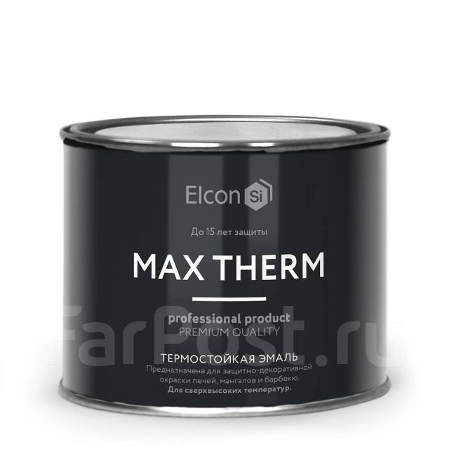 Краска термостойкая Elcon Max Therm до 400°C, 0,4кг. Разный ЦВЕТ, в ...