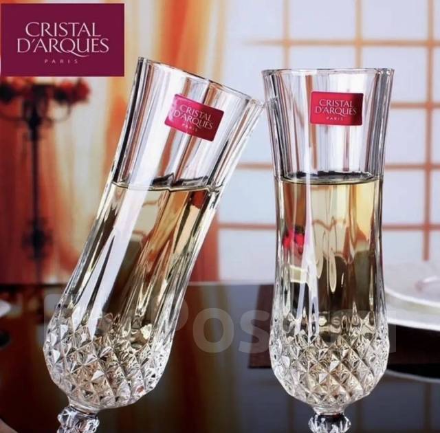 Бокалы под шампанское Cristal D"Arques, Longchamp, набор из 2шт, новый ...
