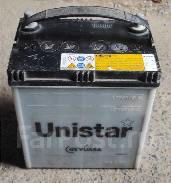 Аккумулятор Yuasa Unistar 40B19L, кальциевый, прямая (правое), 40 А.ч ...