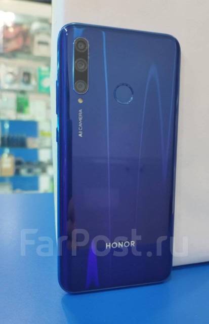 Honor 10i 4/128gb LTE NFC 3400мАч, 6.21", моноблок, синий, б/у, в ...