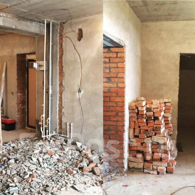 Демонтаж стен, перегородок, полов, СанТехКабина, штукатурки, стяжки ...
