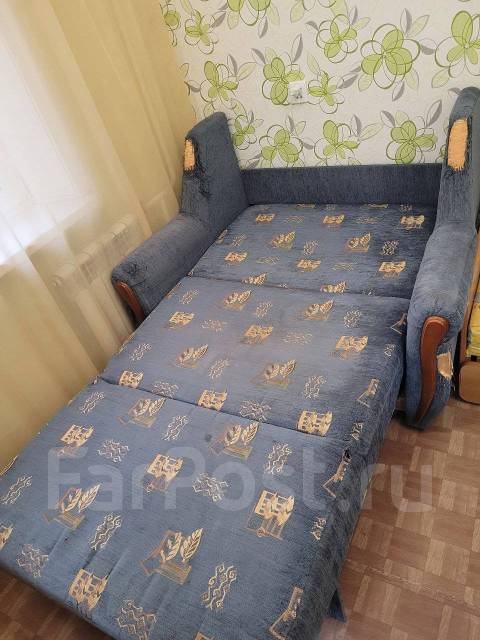 Диван-кровать, аккордеон, ткань, поролон, малогабаритный, ящик для ...