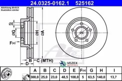 ���� ��������� FORD Focus II C MAX 1.6 2.0L Volvo C30 C70 S40 V50 (Power DISC) ATE 24032501621 24032501621 ����