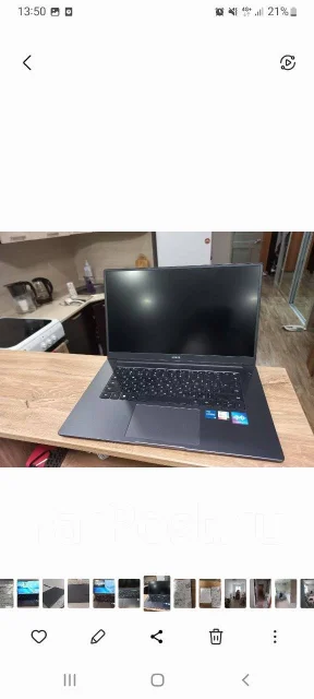 Honor MagicBook X 15. 15.6", 2,4����, ��� 8 ��, ���� 512���, WiFi: 1, ����������� �� 7��. ����