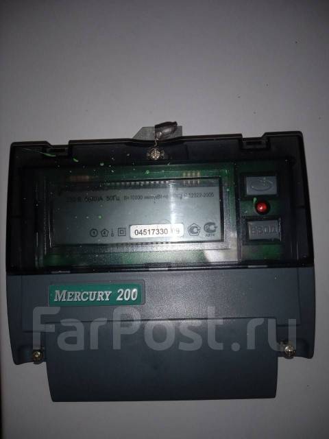 Счётчик электроэнергии меркурий - 200, б/у, в наличии. Цена: 1 500₽ во ...
