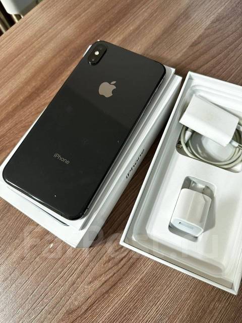 Телефон, Apple iPhone Xs Max, 64 гб, 6.50", моноблок, черный ...