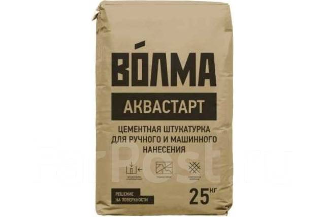 Цементная штукатурка Волма-Аквастарт 25кг руч. маш нанесения, в наличии ...