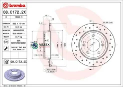 ���� ��������� KIA Seltos (SP2, SP2I) 2.0 MPi (SP2) 2019- Brembo 08C1722X 08C1722X ����
