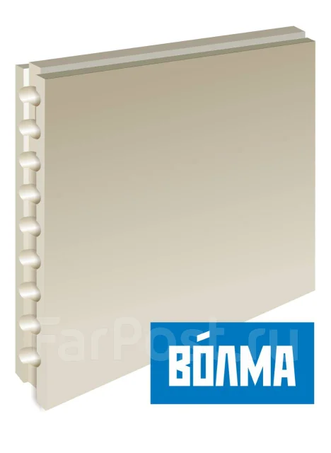 Плита гипсовая пазогребневая пустотелая Волма, 80мм 30/20, в наличии ...