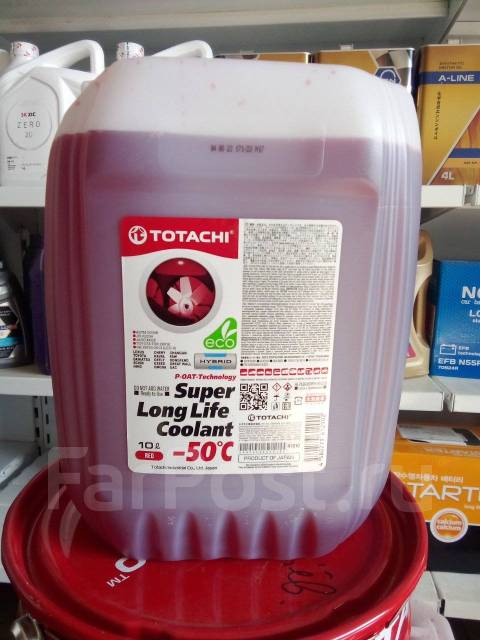 Антифриз Totachi Super long life coolant -50 красный 10л, в наличии ...