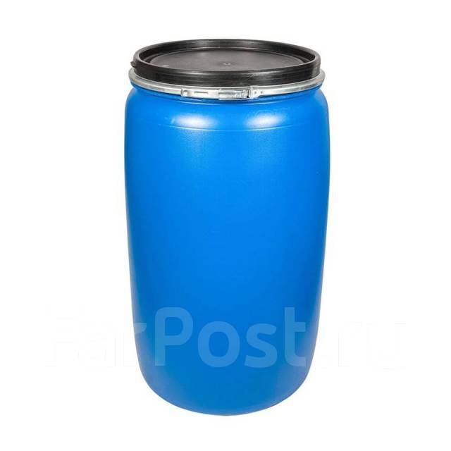 Бочка 227 литров пластиковая б/у, в наличии. Цена: 3 000₽ во Владивостоке