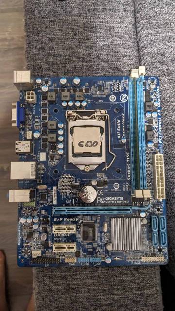 Рабочий комплект: Материнка + проц + ОЗУ, LGA1155, Gigabyte, б/у, в ...