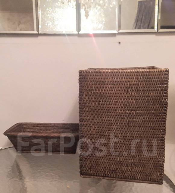 Корзина плетеная из ротанга, б/у, в наличии. Цена: 2 300₽ во Владивостоке
