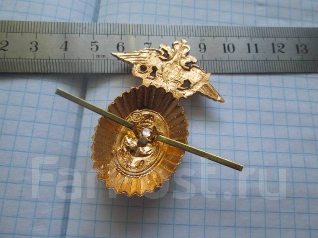 Кокарда ВМФ РФ. орех с орлом. новый, в наличии. Цена: 90₽ во Владивостоке