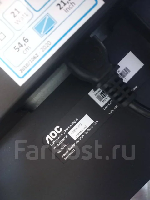 AOC. 21.5", ���������� �� (LCD, LED, QLED) ����