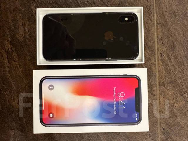 Продаю айфон X 256 GB, Apple iPhone X, 5.80", моноблок, серый, б/у, в ...