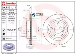 ���� ��������� BMW Z4 Roadster (E89) Sdrive 30 I 2009-2011 Brembo 09R12111 ����
