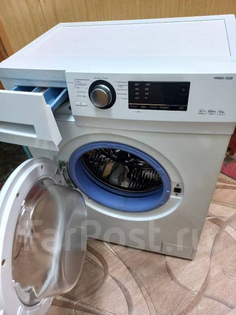 Стиральная машинка автомат Haier 6 кг, б/у, в наличии. Цена: 15 500₽ в ...