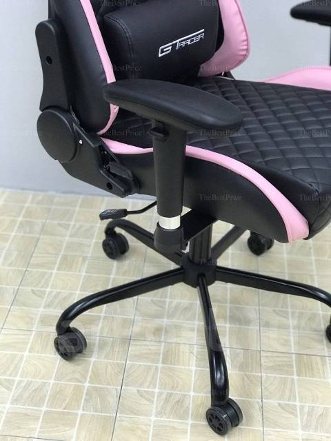 Профессиональное, игровое компьютерное кресло GT Racer / Розовый цвет ...