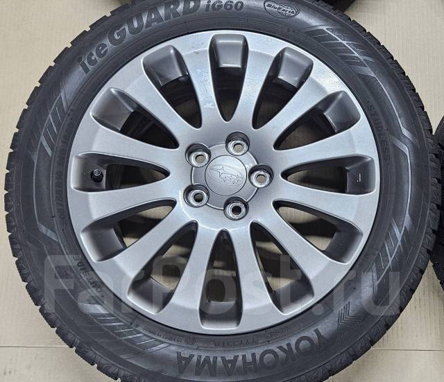 Диски Subaru R16 6.5JJ +55 + шины Yokohama 205/55R16 (ЗИМА, 2018 ), 16 ...