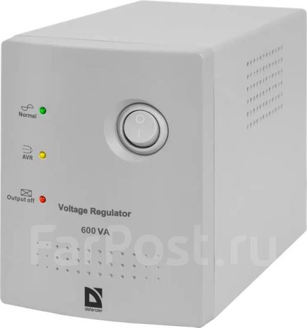 Стабилизатор напряжения Defender AVR Real 600/250W арт. 99900, новый, в ...