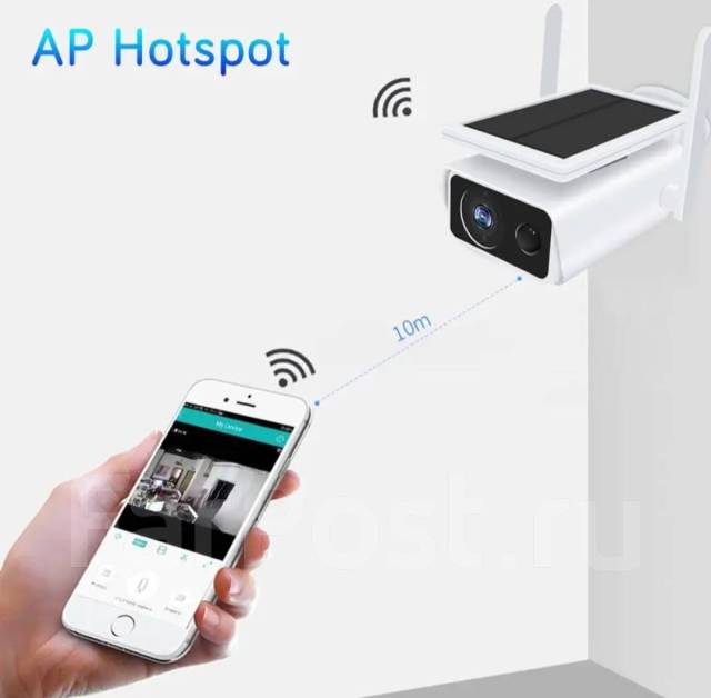 Уличная WIFI HD камера видеонаблюдения на солнечной батарее IP66, новый ...