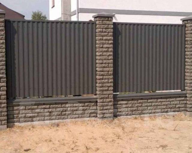 Установка заборов из профлиста, 3d сетки в Уссурийске