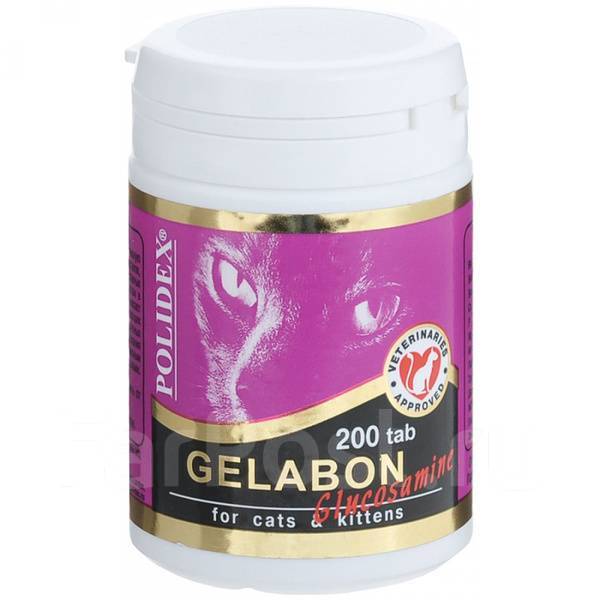 Polidex Gelabon with Glucosamine для кошек и котят, 200 таб, в наличии ...