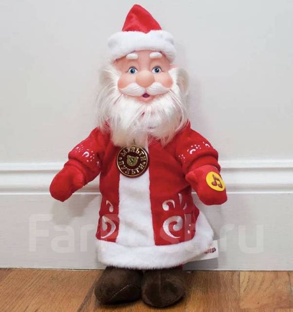 Дед Мороз из мультика Маша и Медведь плюшевый со звуком Фразы и Песни ...